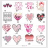 VALENTINES DAY STICKERS -title page-1-16 シール (シート)