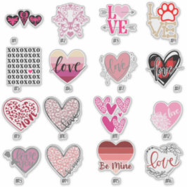 VALENTINES DAY STICKERS -title page-1-16 シール