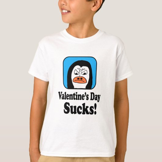 Valentine's Day Sucks Penguin Tシャツ (正面)