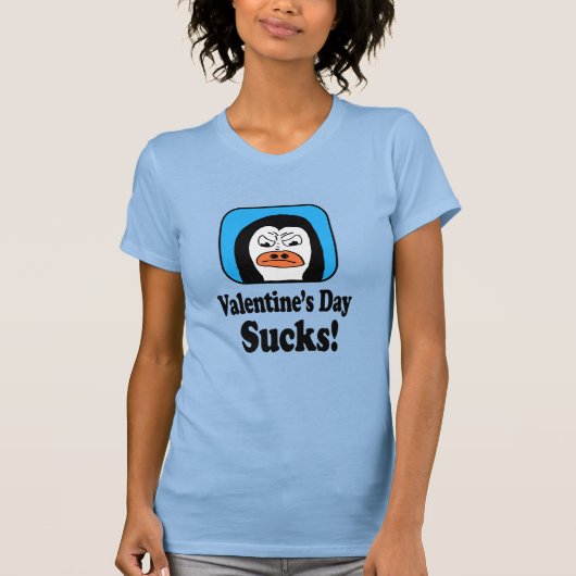 Valentine's Day Sucks Penguin Tシャツ (正面)