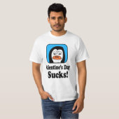 Valentine's Day Sucks Penguin Tシャツ (正面フル)