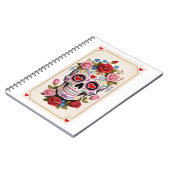 Valentines Day Sugar Skull Notebook ノートブック (左側)