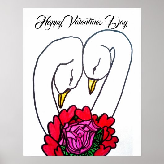 VALENTINES DAY SWANSポスター ポスター (正面)