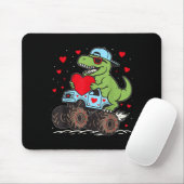 Valentines Day T Rex Riding Monster Truck Funny To マウスパッド (マウス)