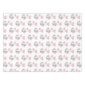 Valentine's Day Tablecloth Cat Pink Hearts  テーブルクロス (正面(横))