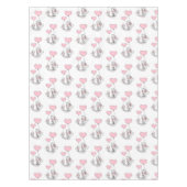 Valentine's Day Tablecloth Cat Pink Hearts  テーブルクロス (正面)