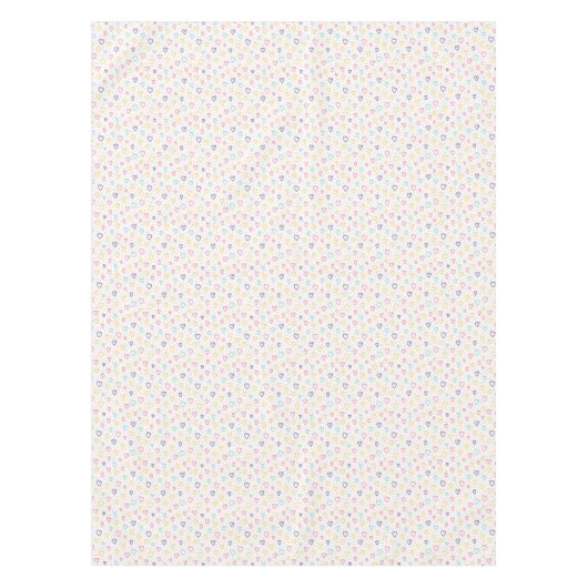 Valentine's Day Tablecloth Colorful Hearts  テーブルクロス (正面)