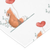 Valentine's Day Tablecloth Foxy Red Hearts テーブルクロス (アングル)