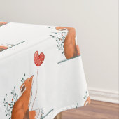 Valentine's Day Tablecloth Foxy Red Hearts  テーブルクロス (インサイチュ)