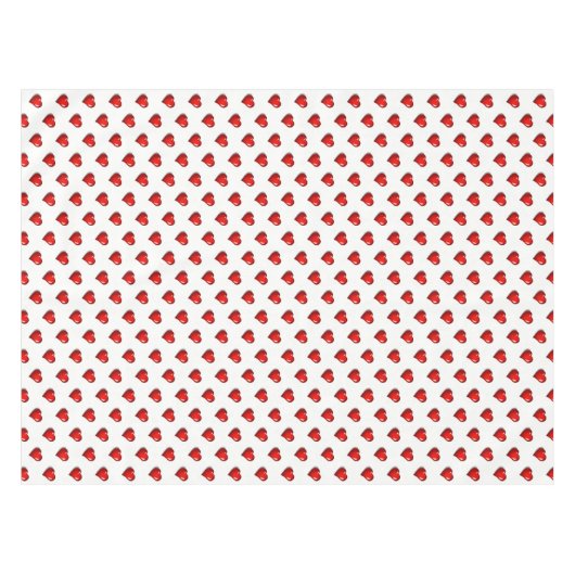 Valentine's Day Tablecloth Red Hearts  テーブルクロス (正面(横))
