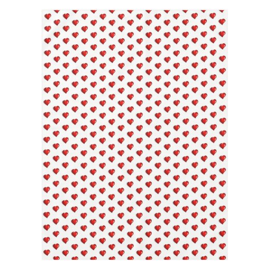 Valentine's Day Tablecloth Red Hearts  テーブルクロス (正面)