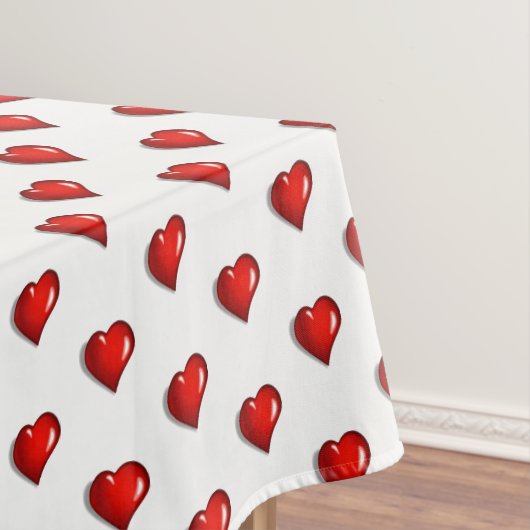Valentine's Day Tablecloth Red Hearts テーブルクロス (インサイチュ)
