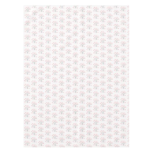 Valentine's Day Tablecloth Umbrella Red Hearts  テーブルクロス (正面)