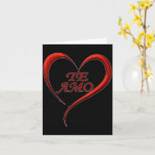 Valentines Day Te Amo Spani-shirt  カード (黄色い花)