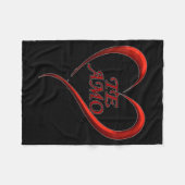 Valentines Day Te Amo Spani-shirt  フリースブランケット (正面(横))