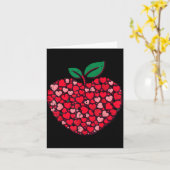 Valentines Day Teacher Hearts Love Teach Women Men カード (黄色い花)