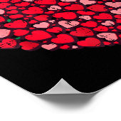 Valentines Day Teacher Hearts Love Teach Women Men ポスター (角)