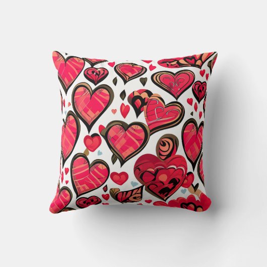 Valentine's Day Throw Pillow Covers クッション (裏面)
