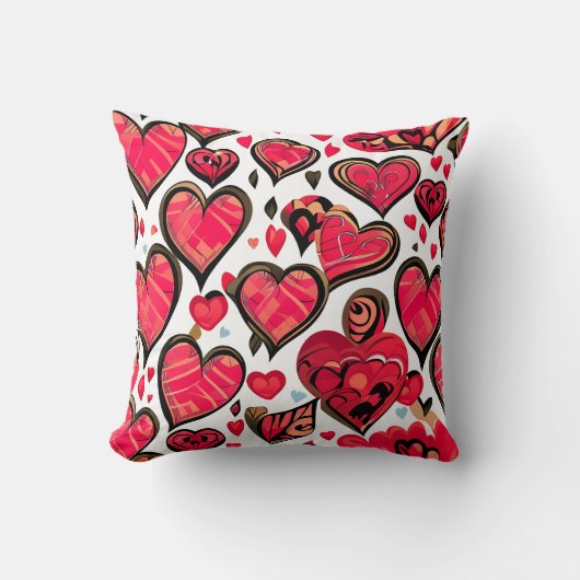 Valentine's Day Throw Pillow Covers クッション (正面)