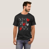 Valentine's Day Tic Tac Toe Valentine Funny Cute H Tシャツ (正面フル)