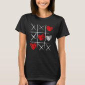 Valentine's Day Tic Tac Toe Valentine Funny Cute H Tシャツ (正面)