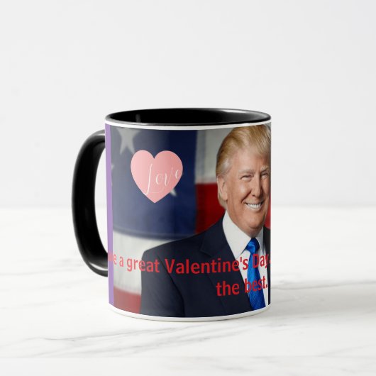 Valentine's Day Trump Mug マグカップ (正面左)