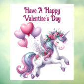 Valentine's Day Unicorn Window Cling ウィンドウサイン (シート3)