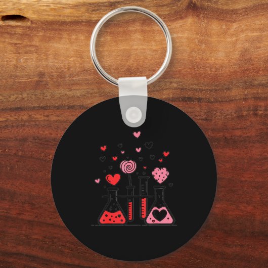 Valentines Day Vibes Science Teacher 100 Days Of S キーホルダー (正面)