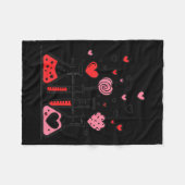 Valentines Day Vibes Science Teacher 100 Days Of S フリースブランケット (正面(横))