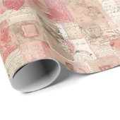 Valentine's Day Vintage Letters Wrapping Paper ラッピングペーパー (ロールコーナー)