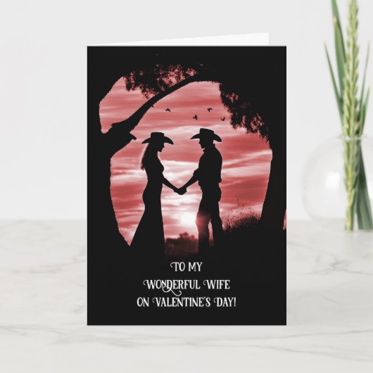 Valentines Day Wife Country Western Custom  カード (正面)