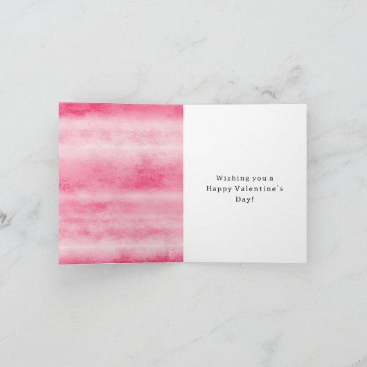 Valentine's Day Window Hearts Teddy Bear Love カード (内部)