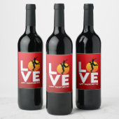 Valentine's Day, wine 🍷 labels 🍷 ワインラベル (ボトル)