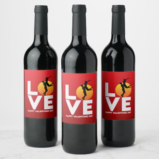 Valentine's Day, wine 🍷 labels 🍷 ワインラベル (ボトル)