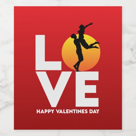 Valentine's Day, wine 🍷 labels 🍷 ワインラベル (シングルラベル)
