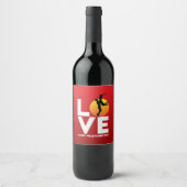 Valentine's Day, wine 🍷 labels 🍷 ワインラベル (正面)