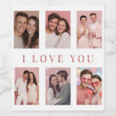 Valentine's Day Wine Labels | Custom Couple Photos ワインラベル (シングルラベル)