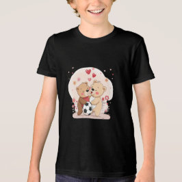 Valentine's Day with Bears in Love and Soccer トライブレンドTシャツ