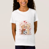 Valentine's Day with Bears in Love and Soccer Tシャツ (正面)