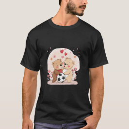 Valentine's Day with Bears in Love and Soccer Tシャツ
