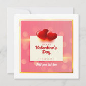 Valentine's Day With Red Hearts I Romantic Love   シーズンカード (正面)