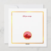 Valentine's Day With Red Hearts I Romantic Love シーズンカード (裏面)