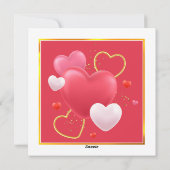 Valentine's Day With Red Hearts I Romantic Love   シーズンカード (裏面)
