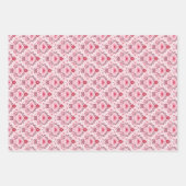 Valentines Day Wrapping Paper Flat Sheet Set of 3  ラッピングペーパーシート (正面2)