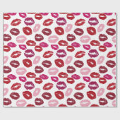 Valentine's Day Wrapping Paper | Kisses Pattern ラッピングペーパー (フラット)