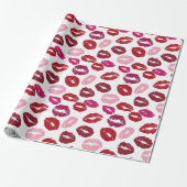 Valentine's Day Wrapping Paper | Kisses Pattern ラッピングペーパー (アンロールド)