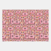 Valentine's Day Wrapping Paper | Retro Mix Tape ラッピングペーパーシート (正面3)