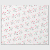 Valentine's Day Wrapping Paper Umbrella Red Hearts ラッピングペーパー (フラット)