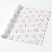 Valentine's Day Wrapping Paper Umbrella Red Hearts ラッピングペーパー (アンロールド)