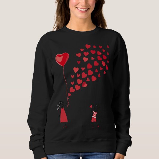 Valentine's design women sweatshirt スウェットシャツ (正面)